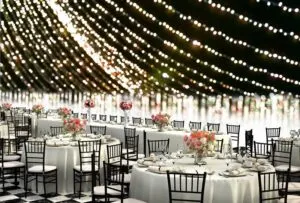 3D wedding reception background illustration-cm
