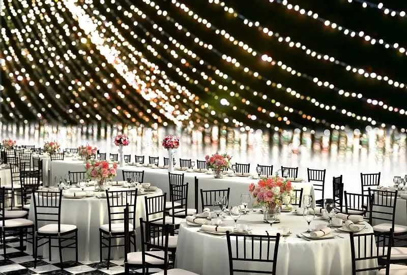 3D wedding reception background illustration-cm