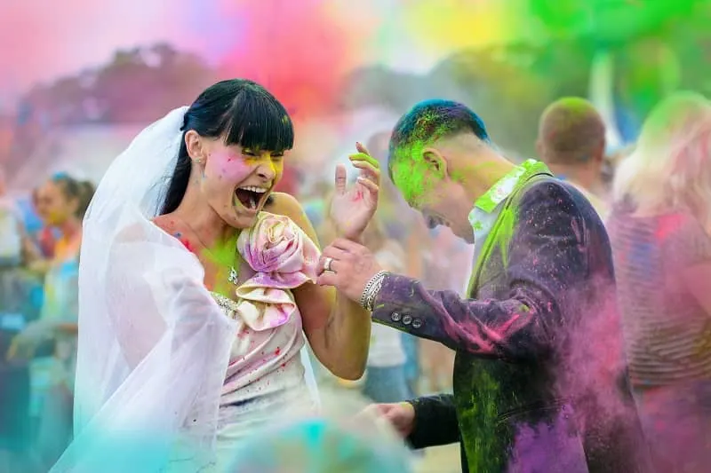 Wedding on holi festival -cm